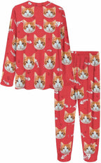MyPupSocks Custom Face Pajamas Sets for Women, Personalized Photo Sleepwear XS-XXL