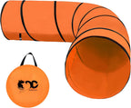 Dog Agility Tunnel, Dog Agility Equipment, Dog Agility Training with Carry Bag (Orange)