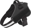Bolux Dog Harness, No-Pull Reflective Dog Vest, Breathable Adjustable Pet Harness with Handle for Outdoor Walking - No More Pulling, Tugging or Choking (Black, XL)