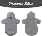 KOOLTAIL Basic Dog Hoodie - Soft and Warm Dog Hoodie Sweater with Leash Hole and Pocket, Dog Winter Coat, Cold Weather Clothes Sweatshirt for Small Medium Large Dogs Puppy Cat Boys Girls Grey SM