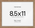 Homeforia 8.5x11 Diploma Frame Wood, High End Natural Oak 8.5x11 Certificate Frames, 11x8.5 Document Frames for Wall or Tabletop, 8.5 by 11 Award Light Wooden Frame, Tempered Glass, Wall Kit, Set of 1
