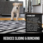 GORILLA GRIP Strong Rug Pad Gripper, 8x11 FT, US Designed, Grips Help Keep Area Rugs Safe and in Place, Slip and Skid Resistant Pads for Hard Floors, Under Carpet Mat Cushion and Hardwood Protection