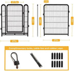 Tall Garden Fence, 32 in(H) Dog Fence Outdoor for Yard. 12 Panels Total 26.6 Ft(L) Puppy Playpen, Suitable for Indoor or Outdoor Use Play Pens for Puppys, Large Dog Pen, Fences for Garden