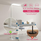 LED Floor Lamp 78ines Tall Floor Lamp 80W White Mordern Office Standing Lights Eye-Care Reading Lamps for Living Room Study Bedroom 4000K Daylight