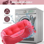 pawstrip Cute Princess Dog Bed Pink Puppy Bed for Small Dogs Breathable Cat Couch Bowknot Pet Cushion Comfortable Kitten Nest Girl Doggy Sofa, Waterproof Bottom (Fuchsia)