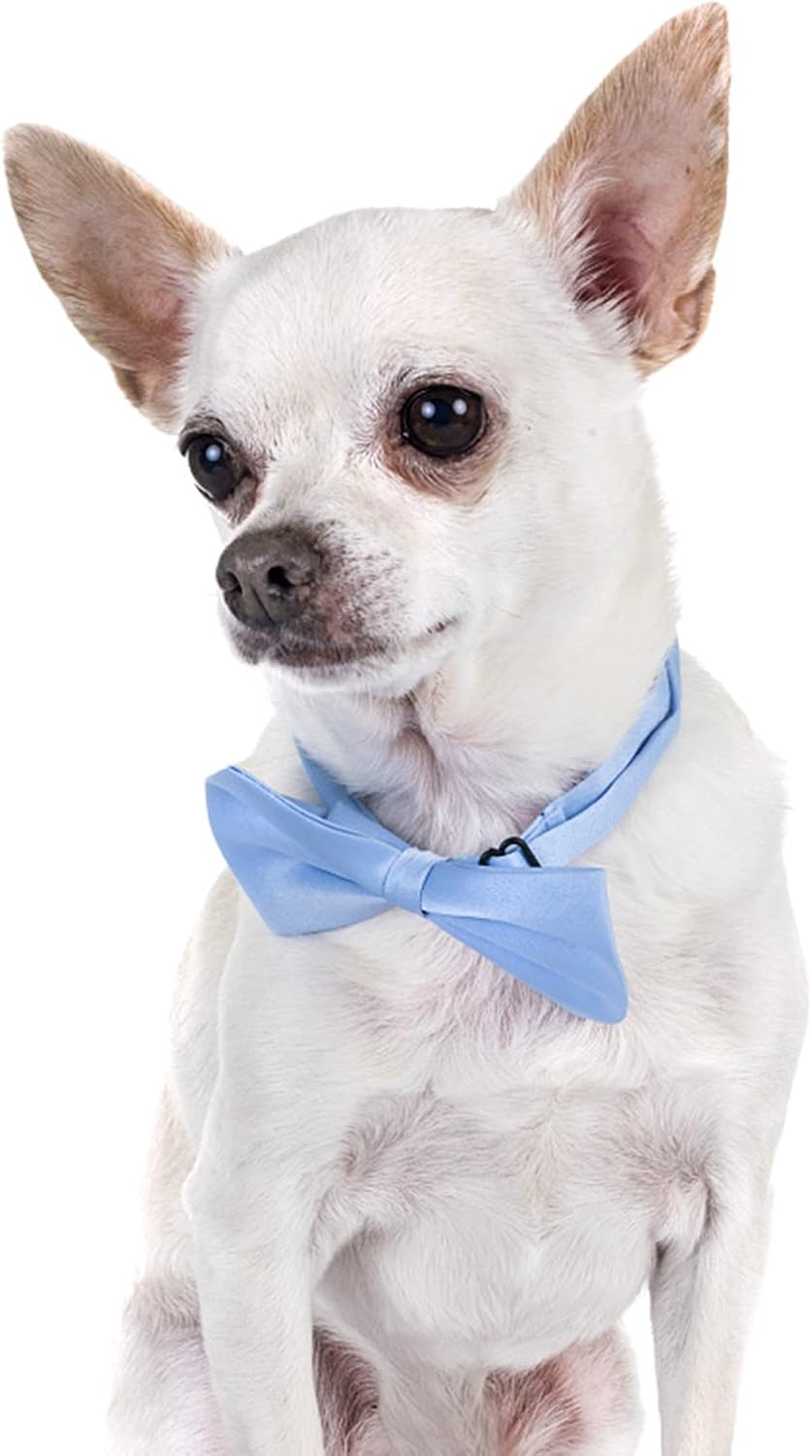 Dog Collar Bowties - 20 PCS Birthday Gift Adjustable Pet Bow Ties for Boys Girls Puppy Cats Photography Grooming Multicolor Bows(Small)