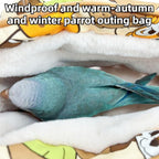 Warm Bird Carrier Bag for Winter Shoulder/Hand Bag Outdoor Portable Travel Carrier with Air Holes for Parakeets Lovebirds Conures Quarkes Caique (Blue,Medium)