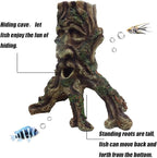 Tfwadmx Large Aquarium Driftwood Decaying Trunk Terrarium Resin Hollow Tree Root Log Ornament Decoration Fish Tank Hideouts Climbing Habitat Accessories for Bearded Dragon Snake Chameleon Reptile