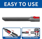 Extension Hose and Crevice Tool Compatible with Dyson V7 V8 V10 V15 Cleaner | Flexible Extension Hose Mattress Tool Stiff Brush Soft Bristle and Flexible Crevice Tool for Home Cleaning