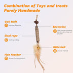 Cat Toys 24 PCS, Interactive Cats Toys for Indoor Cat, Speedy Tail 2.0 Cat Toy, Silvervine Sticks Feather Mouse Toy for Kittens