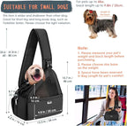 SlowTon Pet Dog Sling Carrier, Hands Free Hard Bottom Papoose Small Animal Puppy Up to 6 lbs Travel Bag Tote Breathable Mesh Support Adjustable Padded Strap Pocket Safety Belt(Widened Black)