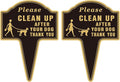 Please Clean Up After Your Dog Sign with Stake Dog Poop Signs for Yard No Pooping and Peeing for Lawn Pick Up After Your dog Sign Yard Sign (13.58 x 9.65 inches,Black,2-pack)