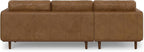 SIMPLIHOME Morrison Left Sectional Sofa in Full-Grain Genuine Leather, Caramel Brown, 102-inches Wide, L-Shaped Leather Couch with Left Chaise for The Living Room and Family Room