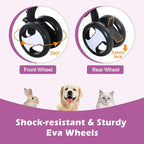 Pet Strollers, Dog Cat Stroller 3-in-1 Detachable Doggy Stroller for Small Medium Dogs 4 Wheel Dog Travel Cart Cat Walker Foldable Wagons for Dogs Trolley for Doggie Rabbit Puppy Strollers, Grey