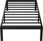12 Inch Twin Bed Frame No Box Spring Needed, Heavy Duty Metal Platform Bed Frame Twin Size Support Up to 2500 lbs, Easy Assembly, Noise Free, Black