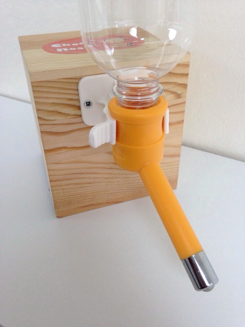 Choco Nose Patented No-Drip Dog Water Bottle/Feeder for Dogs/Cats and Other Small-Medium Sized Animals - for Cages, Crates or Wall Mount. 10.2 Oz. Mess Free Leak-Proof Nozzle 16mm, Orange (C590)