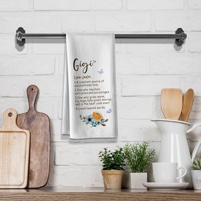 Kitchen Towels for Gigi-Funny Joked Hand Dish Kitchen DéCor, Hilarious Absorbent Tea Towel, for Mimi Nana Grandmother On Mother's Day,Birthday,Christmas,Thanksgiving 16" x 24"