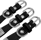 Serijoars Small Dog Collar with Rhinestone Crystal Diamond Colorful Bling Girl Puppy Cat Collars (S, Red6)