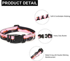 Mercano Adjustable Dog Collar - Special Design Patterns, Soft Nylon Comfortable Durable Pet Collar for Small Medium Large Dogs (XS, Sunset)