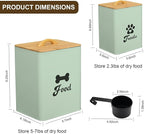 Dog Treat Container 2PCS, Dog Food Storage Container with Lids Airtight, Dog Treat Jars for Kitchen Counter-7+3Lbs (Saga Green)