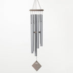 Woodstock Chimes Pluto Wind Chime for Outside 37" Grey Medium Tone Sound for Outdoor Garden, Patio, Porch Decor Gifts, Encore Collection, DCY37