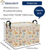 Easter Baskets for Kids Gift Basket Empty Baby Basket for Boys and Girls Rectangular Toy Storage Bins Organizer Bin Box Cute Room Decor for Home(Easter Baskets)