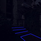 Glow in The Dark Pebbles for Outdoor Decor, Garden Lawn Yard, Aquarium, Walkway, Fish Tank, Pathway, Powered by Light or Solar-Recharge Repeatedly, Luminous Pebbles (Blue-200)