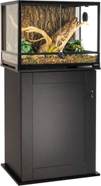 REPTIZOO Reptile Terrarium Stand Wooden Terrarium Cabinet with Storage and Adjustable Shelf, Reptile Tank Stand for 24”Wx18”D Terrarium, Aquarium Stand Fish Tank Stand (Stand Only)