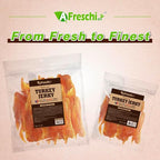 AFreschi Turkey Jerky Dog Treats –12 oz, USA-Sourced Trukey, All-Natural, Hypoallergenic, High-Protein, Low-Fat, Healthy & Easily Digestible, Puppy & Training Snack