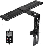 hygger Small Clip On Aquarium LED Light, Custom Daylight-Moonlight & 24/7 Mode, 12-18 in Full Spectrum Fish Tank Light, 8 Colors Adjustable Brightness Auto On Off with Memory for Planted Tank