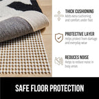 GORILLA GRIP Strong Rug Pad Gripper, 8x11 FT, US Designed, Grips Help Keep Area Rugs Safe and in Place, Slip and Skid Resistant Pads for Hard Floors, Under Carpet Mat Cushion and Hardwood Protection