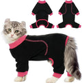 QBLEEV Sticky Hair Cat Clothes, Prevent Fur Shedding Shirts for Cats Only, Kitten Pajamas Costumes Outfits for Daily Wear Parties Photography, Anti-Shed Cat Onesie Recovery Suit for Cat or Small Dogs