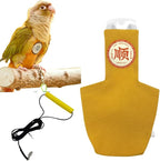 MANON ROSA Bird Diapers Leash Set Washable Reusable Handmade Flight Suit Waterproof Inner Layer - Protective Parrot Nappy Clothes Parakeets Macaws Budgies Canaries (Yellow1,Lovebird)