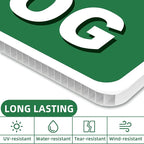 Clean UP After Your Dog Signs, 2-Pack 13"x10" Double-Sided H-Metal Stakes, Pick Up After Your Dog Sign for Yard, Please Clean Up After Your dog Sign
