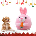 Upgrade Active Moving Pet Plush Toy, Squeaky Moving Dog Ball Toy Interactive Dog Toy for Boredom Dog Bouncing Ball Plush Toy, Pig Plush Sound Electronic Dog Toy Pet Bouncing Balls Toy (Rabbit)