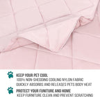 PetAmi Premium Cooling Dog Blanket | Lightweight Fluffy Pet Throw Blanket Bed Cover for Dogs, Cat, Puppies | Pet Blanket Furniture Protector Couch Sofa | Reversible Fuzzy Cozy | 60x80, Pink