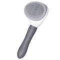Self Cleaning Slicker Brush for Pet Grooming - Removes Loose Undercoat and Sheds, Suitable for Long and Short Hair Cats and Dogs, with Massaging Bristles (Grey)