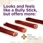 Natural Farm Odor-Free Super Collagen Dog Chews (6-Inch, 10-Pack) The First Ever Real Bull Sticks Alternative: 100% Natural Angus Hide Collagen Treats - More Protein, More Chew Time for All Dogs