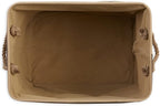 Bone Dry Pet Storage Collection Striped Paw Patch Bin, Large Rectangle, Brown