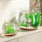 3pcs Plastic DIY Fish Bowls - 640oz/135oz Round Clear Fish Tanks 5 Gallon Aquarium, Hydroponic Planter, and Multi-Use Container for Flower Vase, Carnival Prizes, Party Centerpieces, and Home Decor