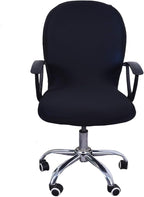 Chris.W Computer Office Chair Cover Stretchable Removable Office Swivel Chair Cover Universal Lift Chair Slipcovers (Black)