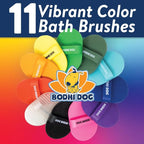 Bodhi Dog Shampoo Brush - Pet Grooming & Bath Supplies for Dogs and Cats - Bath Brush for Long & Short Hair - Premium Scrubber for Shower, Showerhead, Sprayer & Bathing (One Pack, Dark Green)