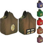 Derby Originals Large 24 OZ Canvas Horse Hay Bag 2 Sided Combo Design X Wide Gusset and 6 Month Warranty