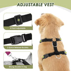 Lukovee Dog Seat Belt for Car, Adjustable Dog Car Harness for Large Medium Small Dogs, Soft Padded & Breathable Mesh Dog Seatbelt with Car Strap and Carabiner(Rose Double Clip,XXX-Small)