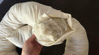 Organic Cotton Canvas Dog Bed: Removable Cover, Natural Fill - Made in USA (Medium Brown, Large 35" x 8" inches)