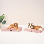 EHEYCIGA Orthopedic XL Dog Beds for Extra Large Dogs with Removable Washable Cover for Crate, Pink, 41x27
