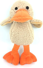 JKW Soft Stuffed Duck Squishy Toy for Dogs，Plush Squeaky Puppy Toys