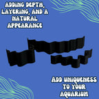 REEFSHAPE Aquarium or Terrarium Substrate Cliffs Combo Pack | Separate Substrate Layers in Aquariums or Terrariums to Create Cliffs & Depth | Made in USA (Cliff Combo, Black)