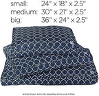 Molly Mutt Sheepy Wool Crate Mat - 100% Cotton Canvas Cover with Temperature-Regulating 100% Natural Wool-Filled Insert Dog Bed - Soft & Supportive Wool-Filled Bed - (36"x24"x2.5", Rocketman)