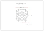 SIMPLIHOME Coates Boho Round Macrame Pouf in Natural Cotton for the Living Room, Bedroom and Kids Room